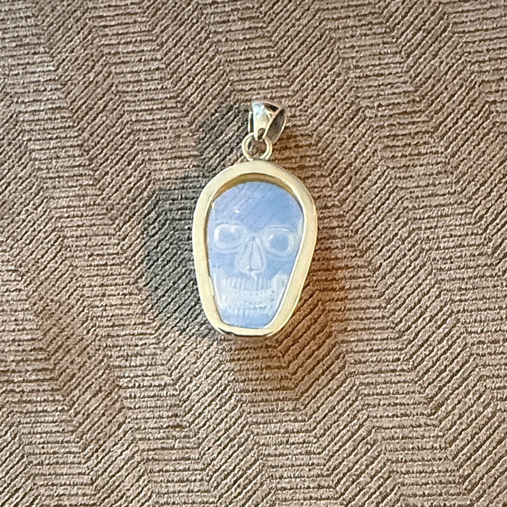 Charles Albert Silver Skull Pendant Necklace - Picture 2 of 4